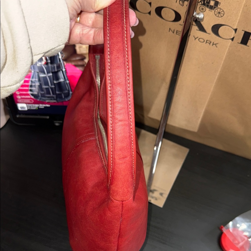 Coach Cherry Red Hobo Bag - Picture 9 of 15